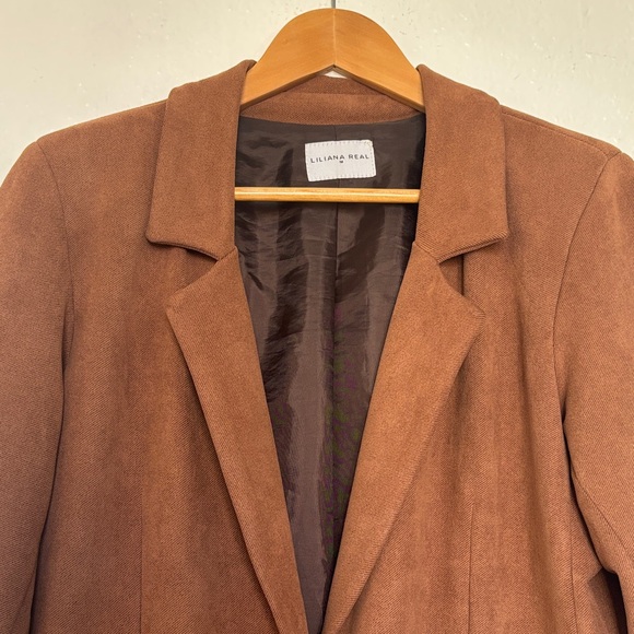 Elegant Brown Blazer for Women M - Picture 3 of 10